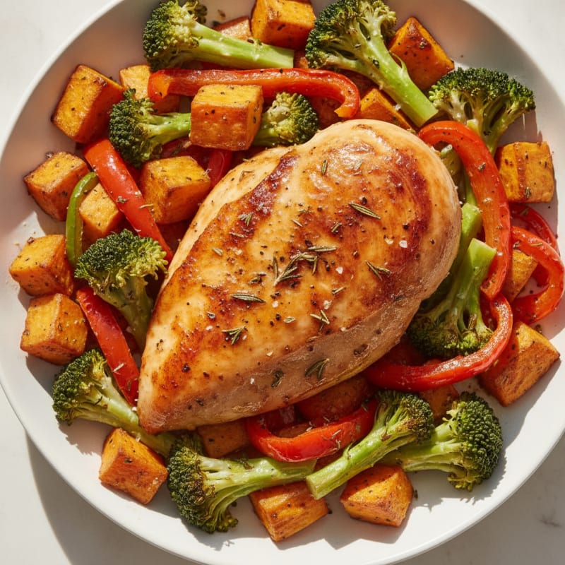 Herb-Roasted Chicken with Roasted Vegetables