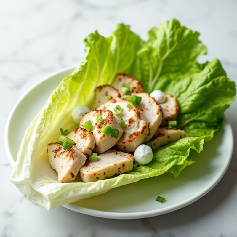 Chicken Salad Lettuce Wraps with Greek Yogurt