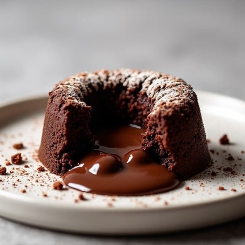 Protein-Rich Dark Chocolate Lava Cake