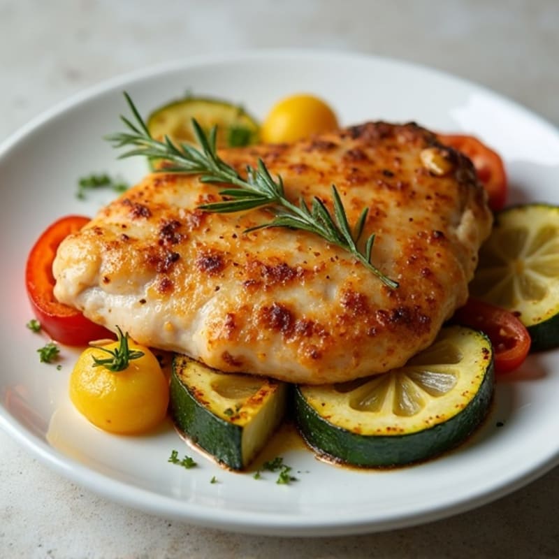 Crispy Lemon-Herb Chicken with Roasted Vegetables