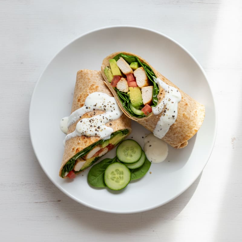 Grilled Chicken Spinach Lunch Wrap