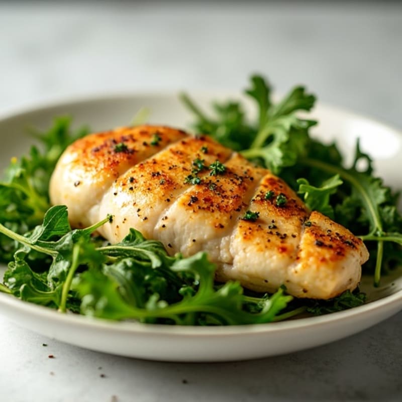 Lemon-Garlic Spiced Chicken with Fresh Herb Salad