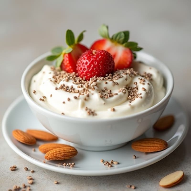 Greek Yogurt with Chia Seeds and Almonds