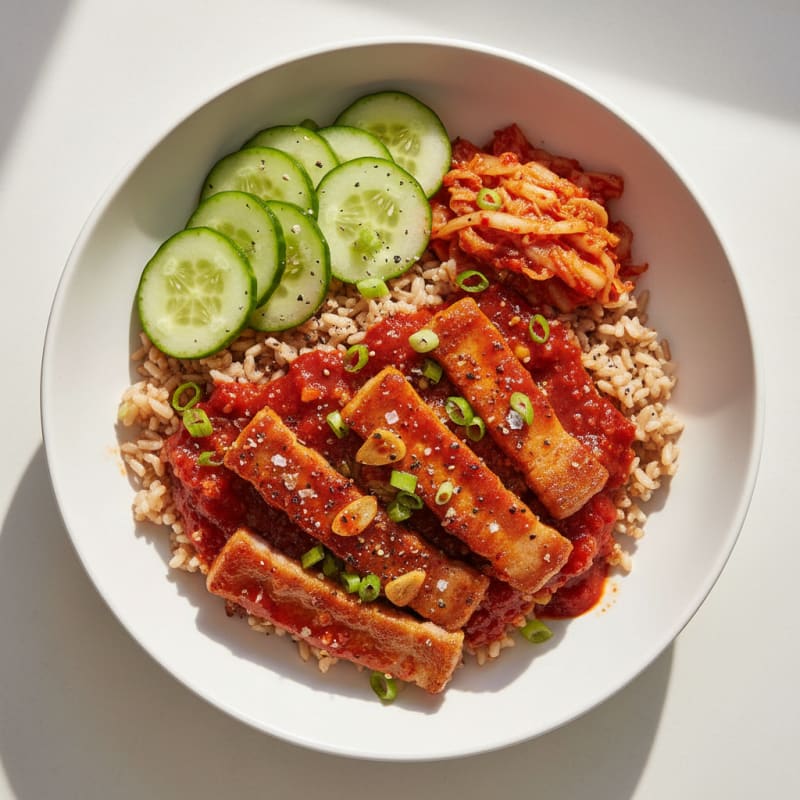 Spicy Gochujang Pork Belly Bowl