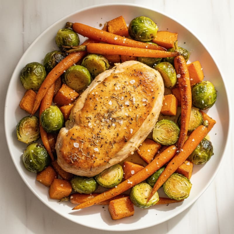 Herb-Roasted Chicken with Roasted Vegetables