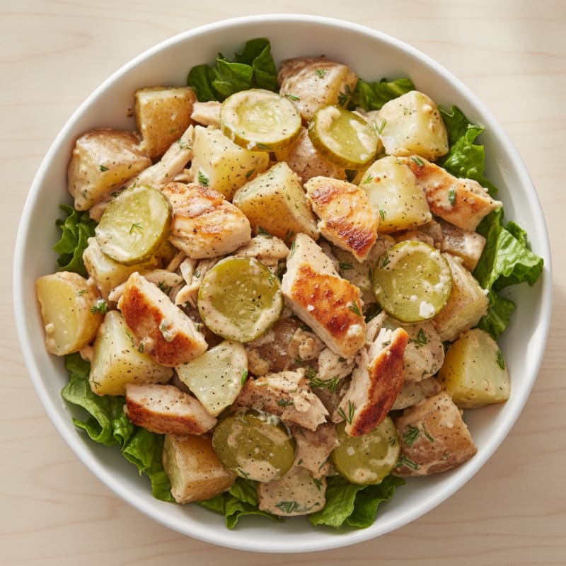 Dill Pickle Chicken and Potato Salad