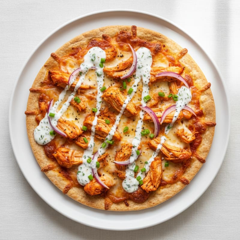 Crispy Buffalo Chicken Pizza with Ranch