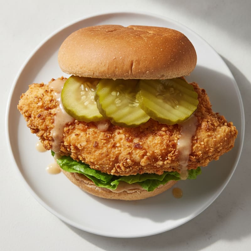 Buttermilk Fried Chicken Sandwich with Pickles