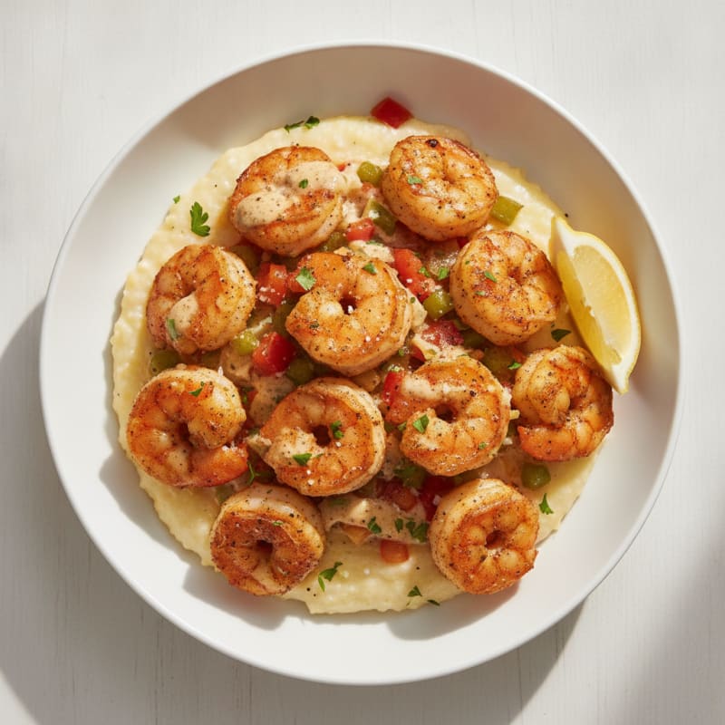 Cajun Shrimp with Creamy Grits
