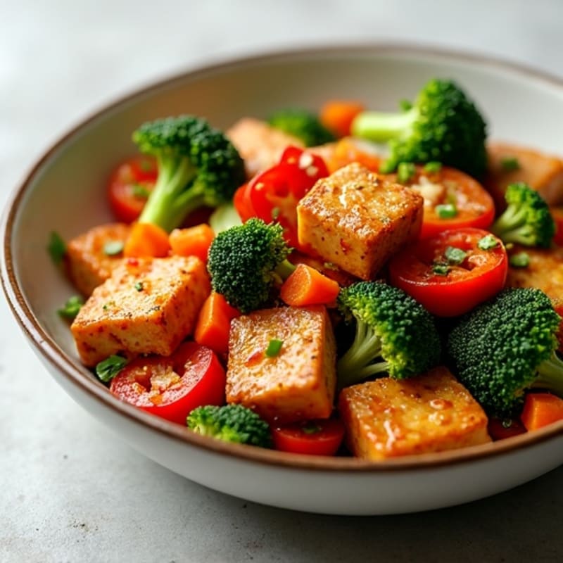 Crispy Maple Glazed Tempeh Stir-Fry with Fresh Vegetables