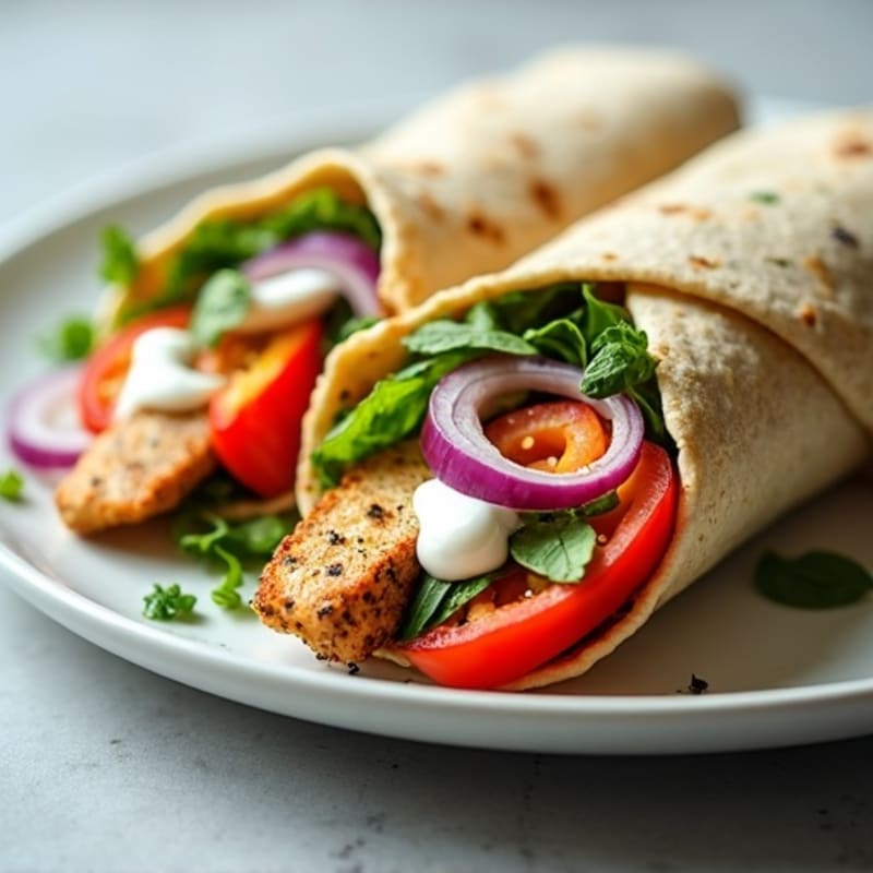 Herb-Grilled Chicken and Crispy Vegetable Wrap