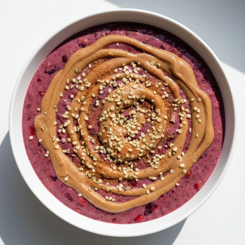 Berry-Almond Protein Smoothie Bowl