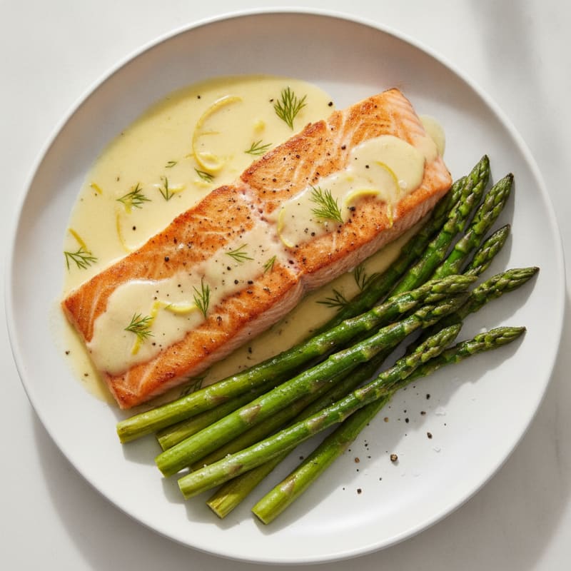 Pan-Seared Salmon with Creamy Dill Sauce