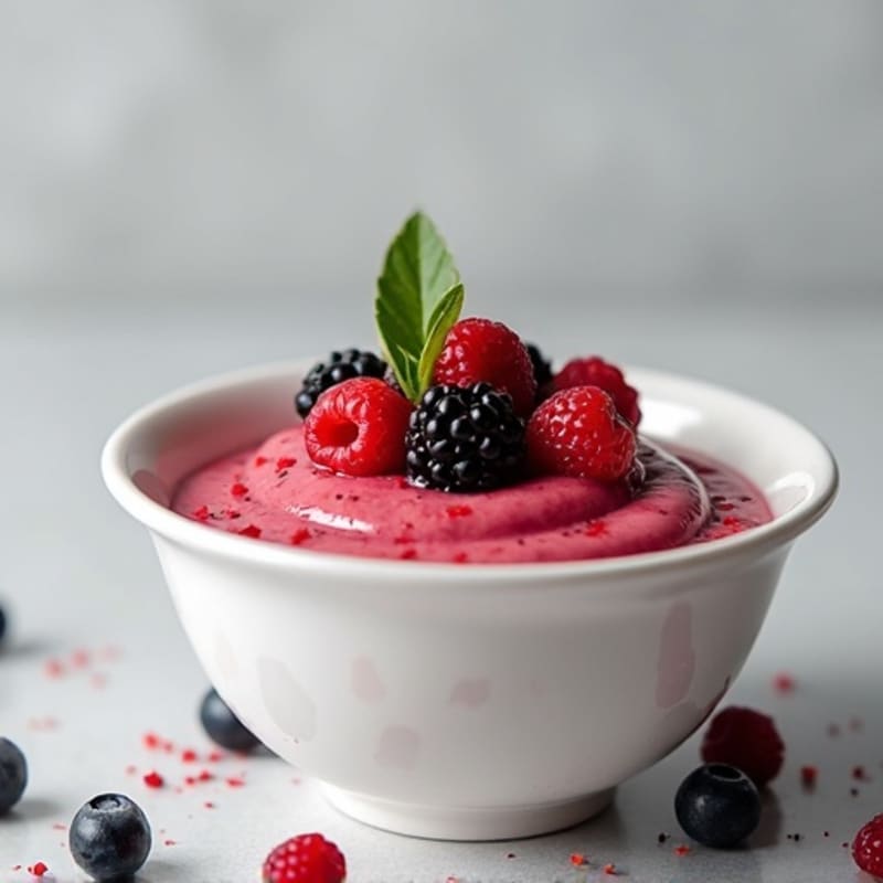 Silky Greek Yogurt Protein Pudding with Berries