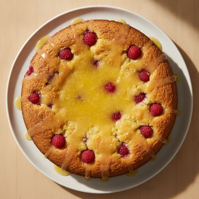 Berry Ricotta Cake with Lemon Glaze