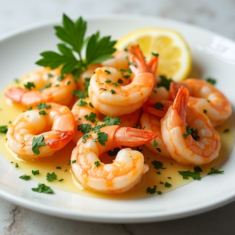 Healthy Garlic Butter Shrimp with Fresh Herbs