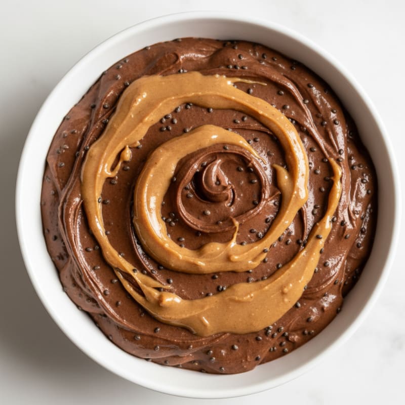 Silky Chocolate Protein Pudding with Chia Seeds