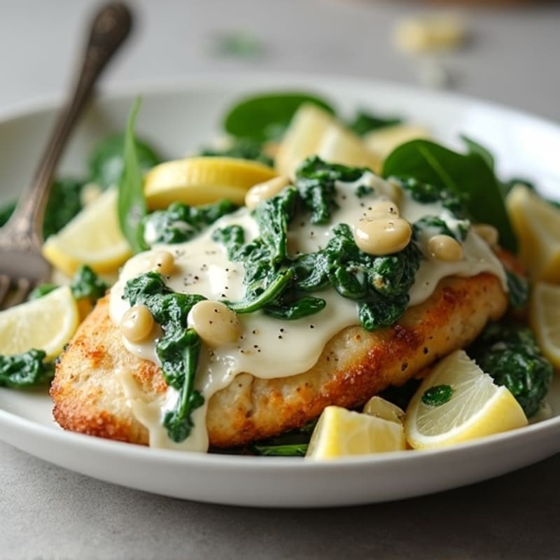 Creamy Baked Spinach Artichoke Chicken