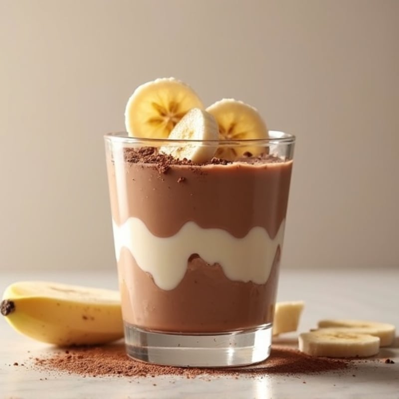 Creamy Chocolate Banana Protein Mousse Parfait