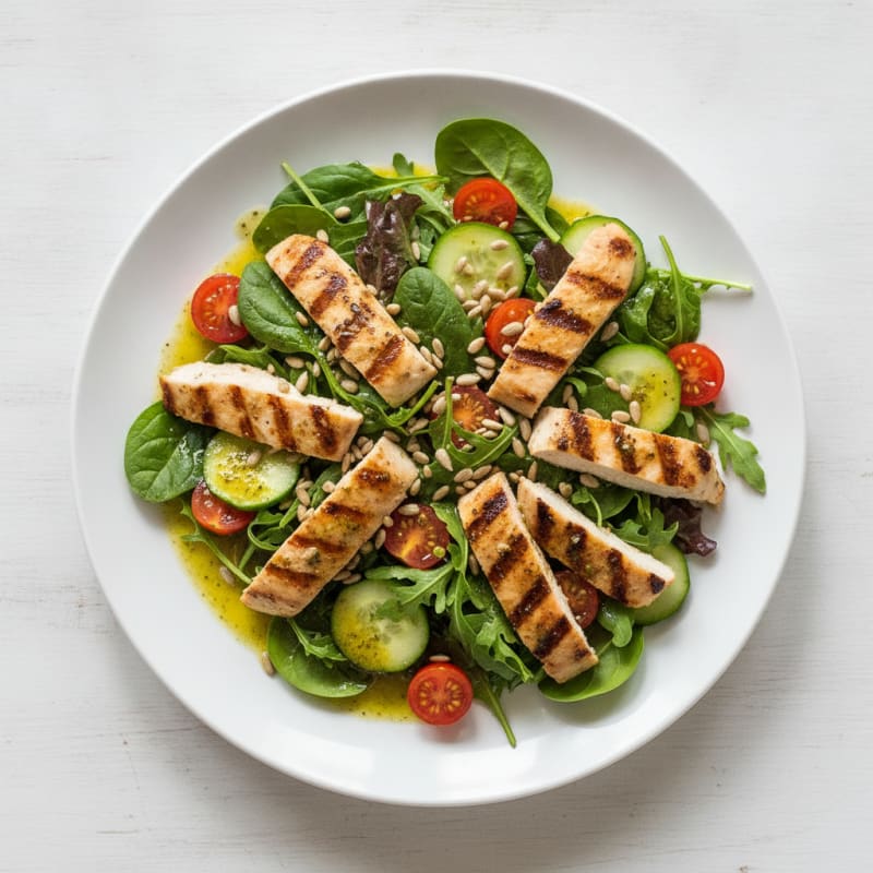 Lemon Herb Chicken Salad with Mixed Greens
