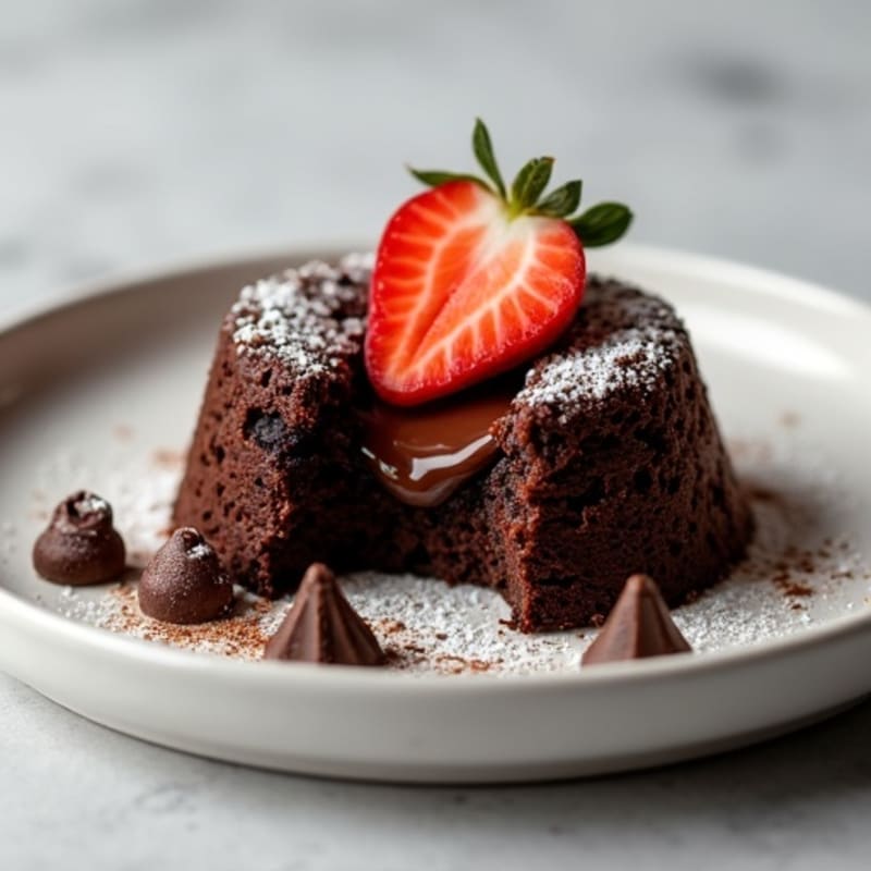 Protein-Rich Dark Chocolate Lava Cake