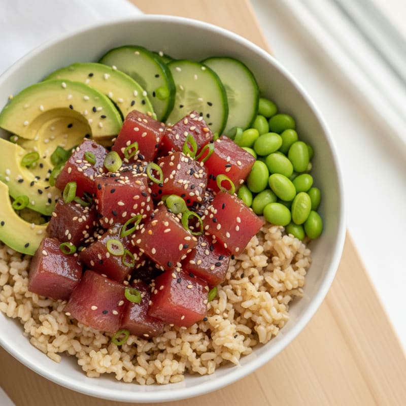 Ahi Tuna Hawaiian Poke Bowl