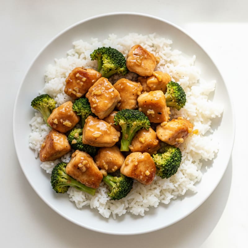 Ginger-Glazed Chicken with Fluffy White Rice