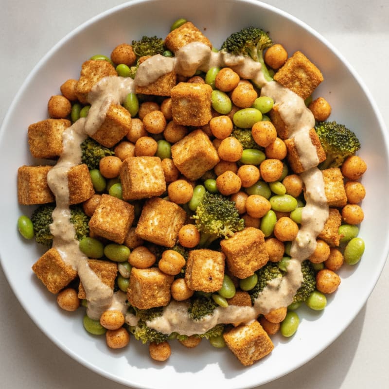 Roasted Vegetable and Chickpea Power Bowl