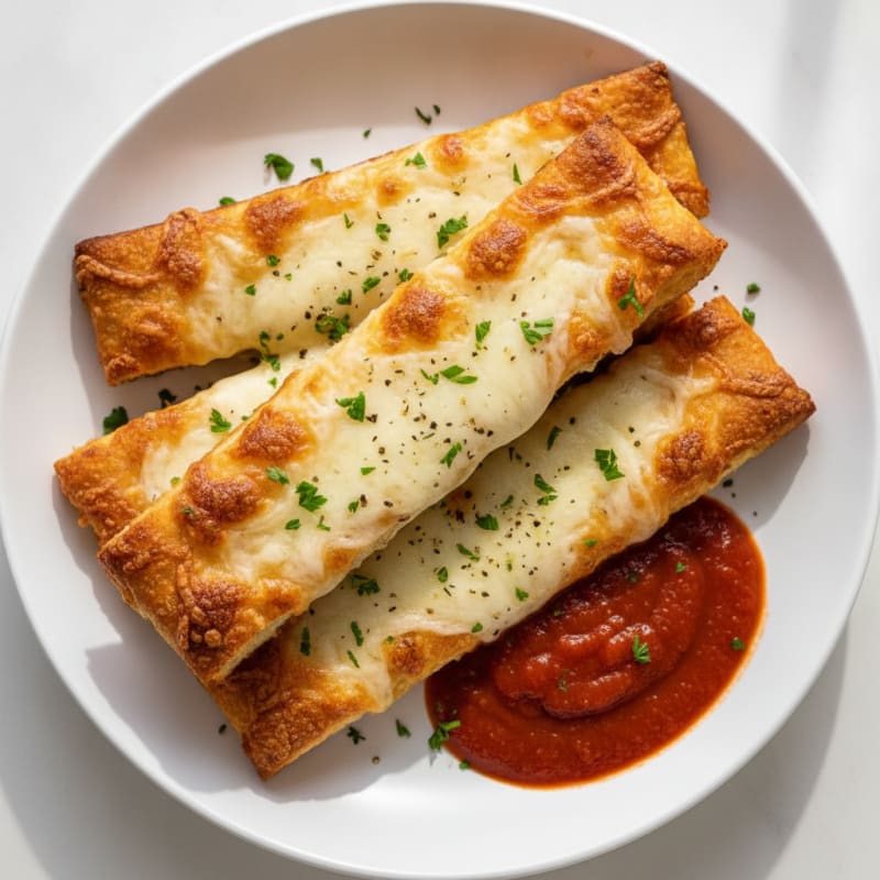 Cheesy Garlic Breadsticks with Marinara