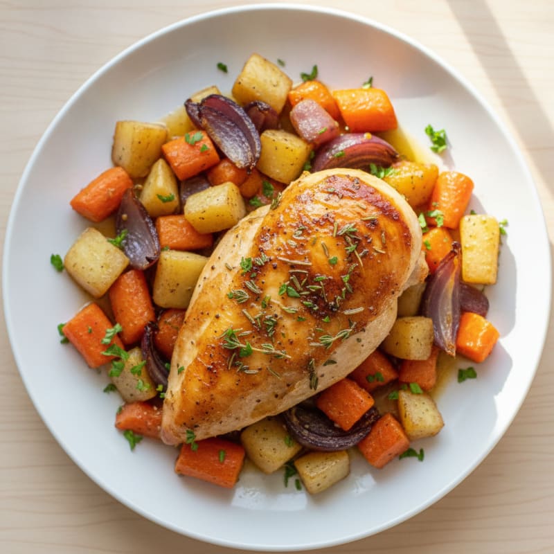 Herb-Roasted Chicken with Root Vegetables