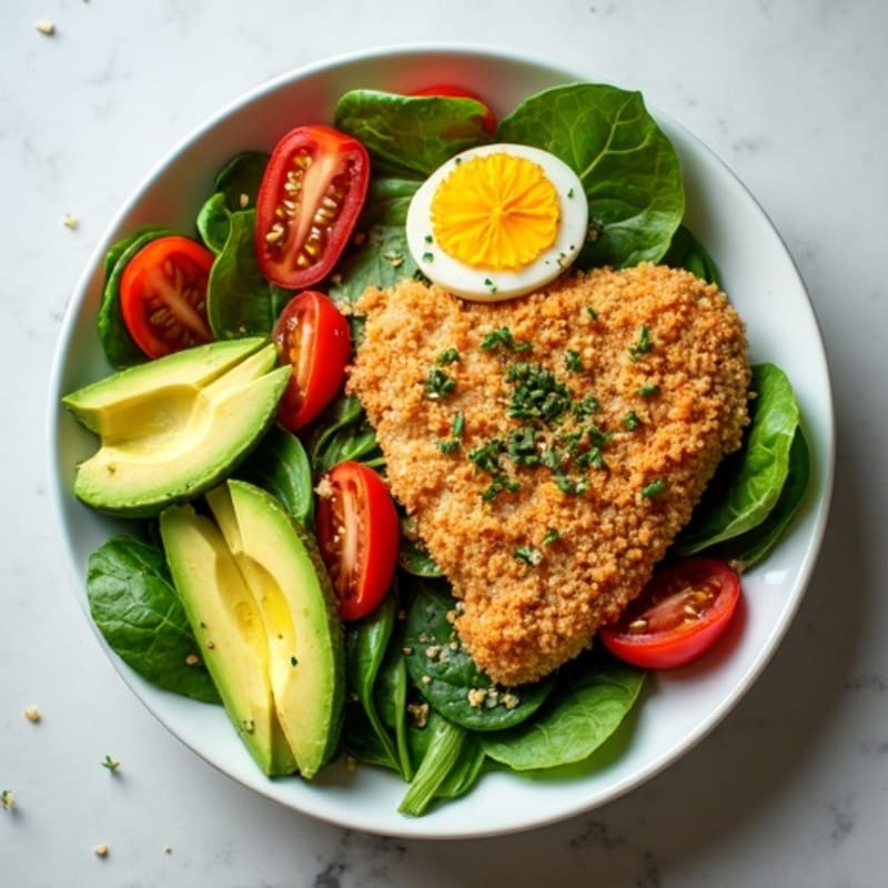 Crispy Chicken Cobb with Fresh Herbs