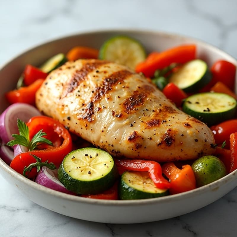 Sheet Pan Roasted Chicken and Crispy Vegetables