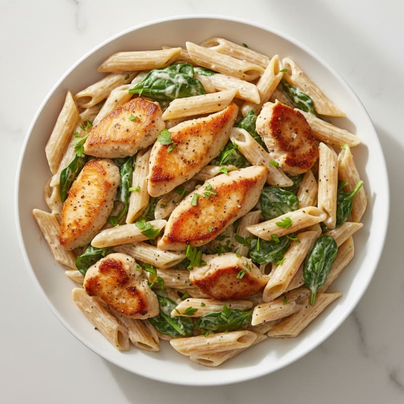 Creamy Garlic Chicken Alfredo Pasta