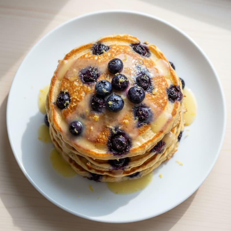 Blueberry Ricotta Pancakes with Lemon Zest