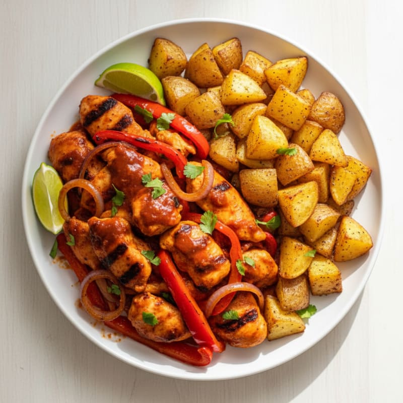 Spicy Chipotle Chicken and Crispy Roasted Potatoes