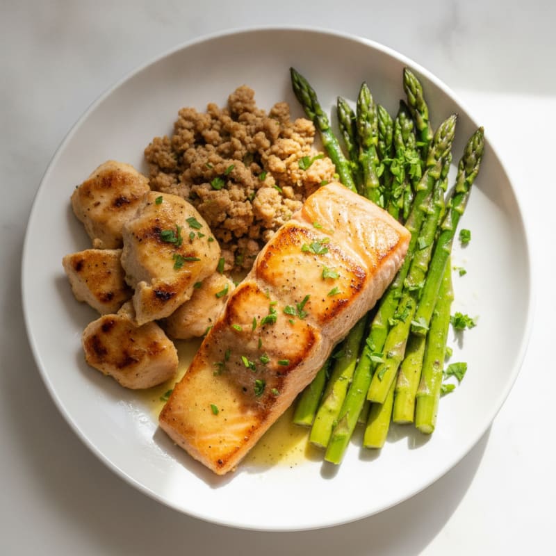 Triple Protein Lemon-Herb Grill