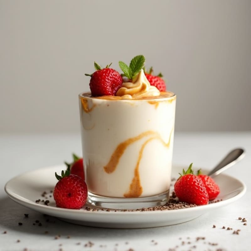 Greek Yogurt Protein Pudding with Almond Butter Swirl