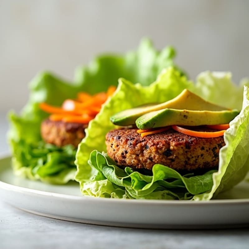 Crispy Veggie Burger Lettuce Wraps