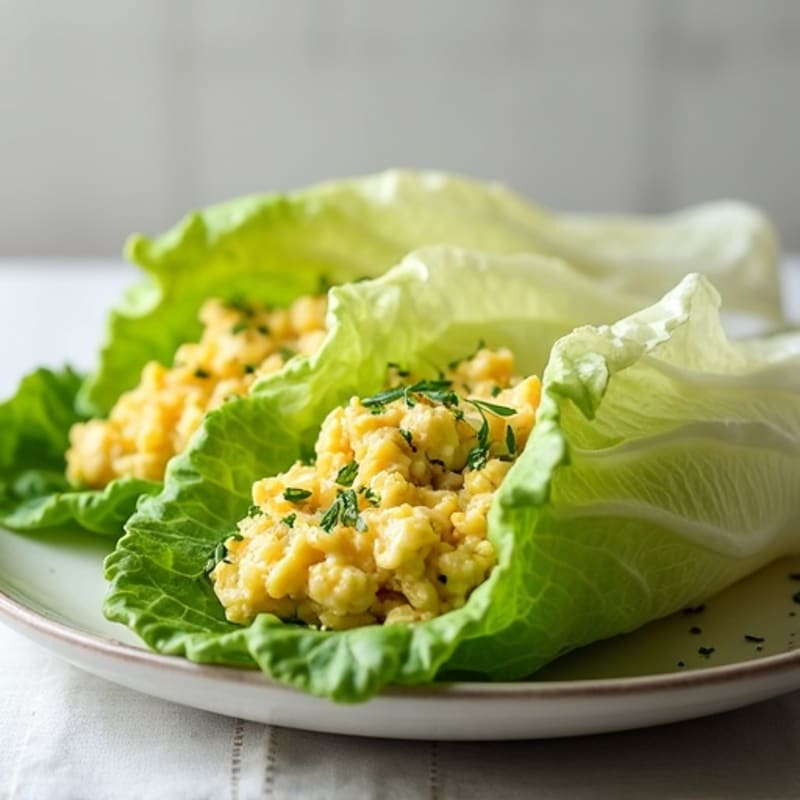 Creamy Dill Egg Salad Lettuce Wraps