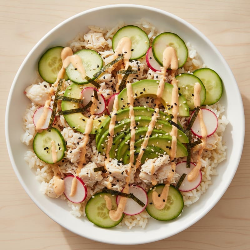 California Crab and Avocado Rice Bowl
