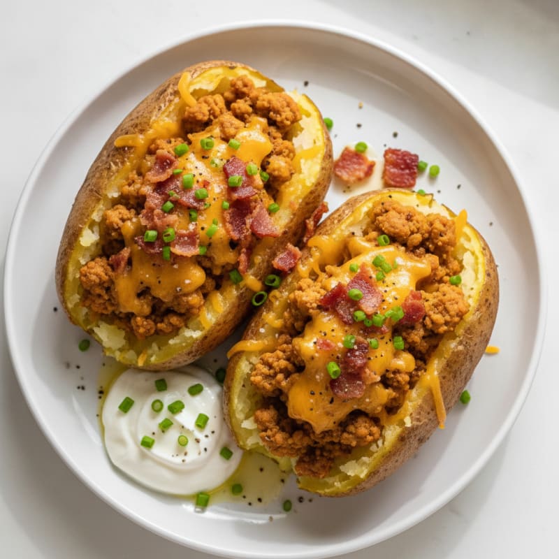Bacon Cheddar Stuffed Potatoes