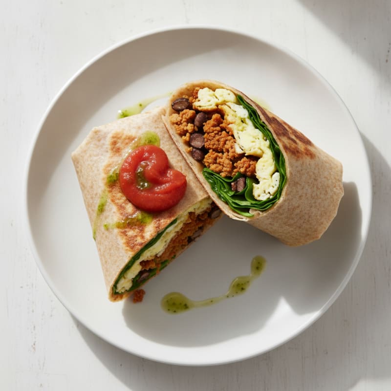 Loaded Breakfast Burrito with Chorizo