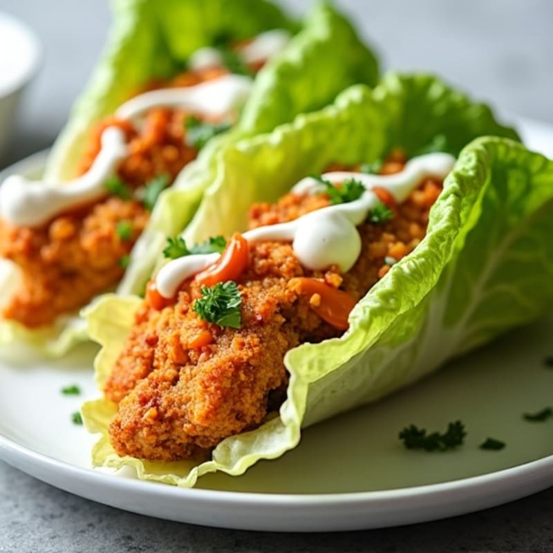 Crispy Buffalo Chicken Ranch Lettuce Wrap