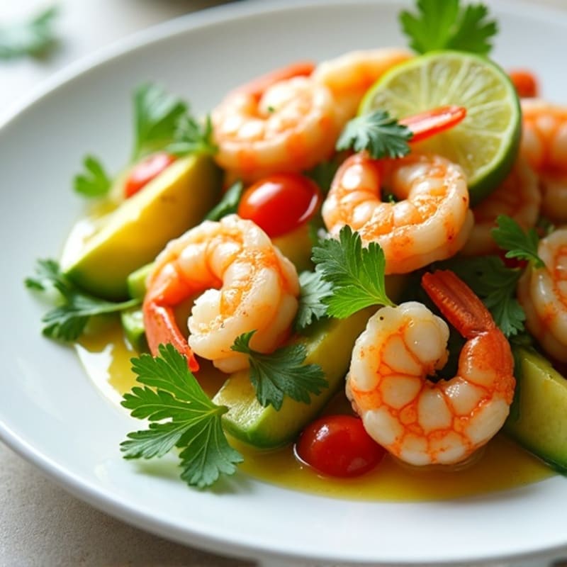 Fresh Lime Shrimp with Creamy Avocado