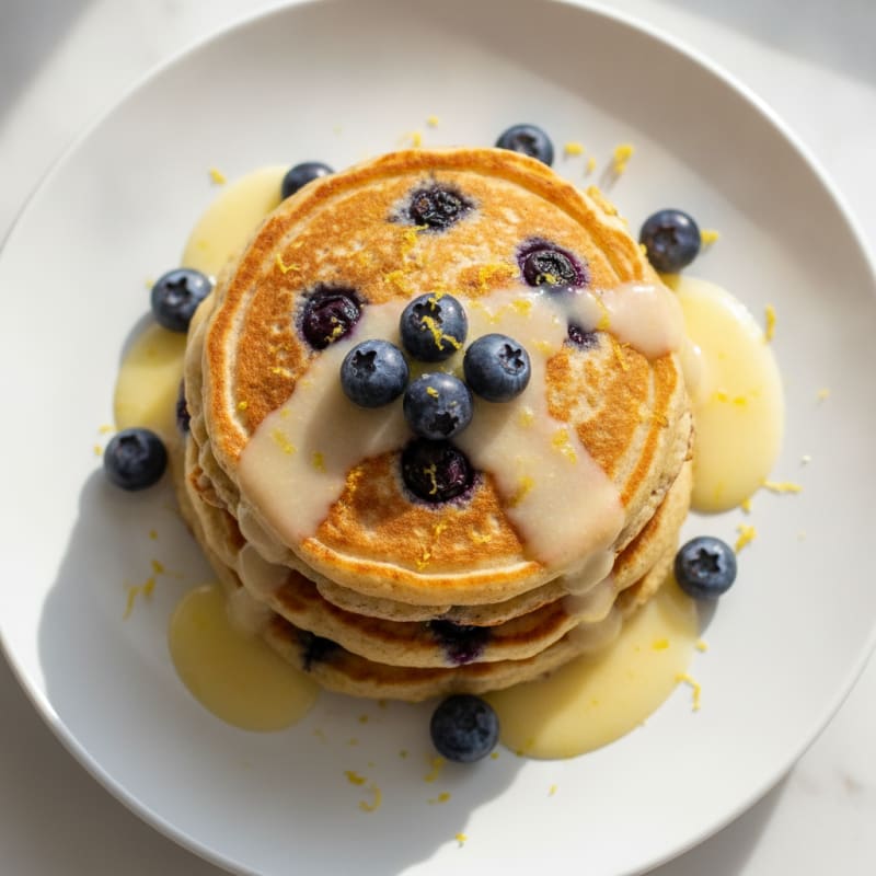Blueberry Ricotta Pancakes with Lemon Zest