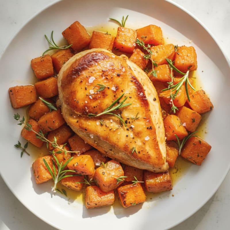 Garlic Herb Roasted Chicken with Root Vegetables