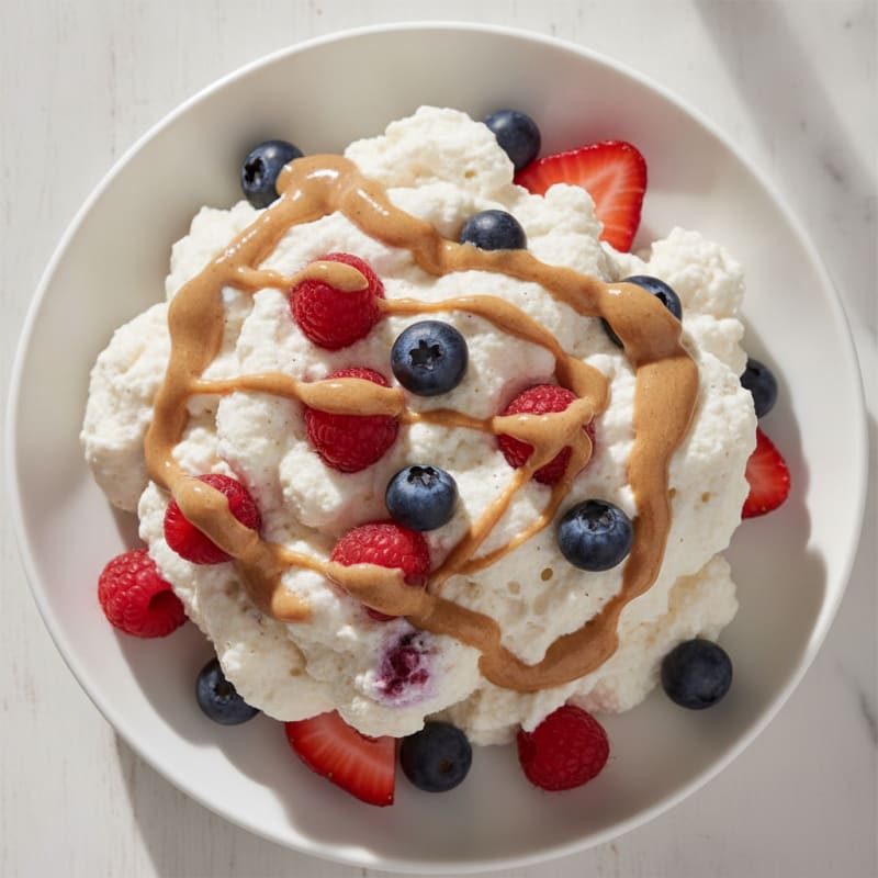 Greek Yogurt Protein Mousse with Mixed Berries