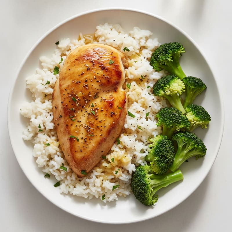 Lemon Herb Roasted Chicken with Rice