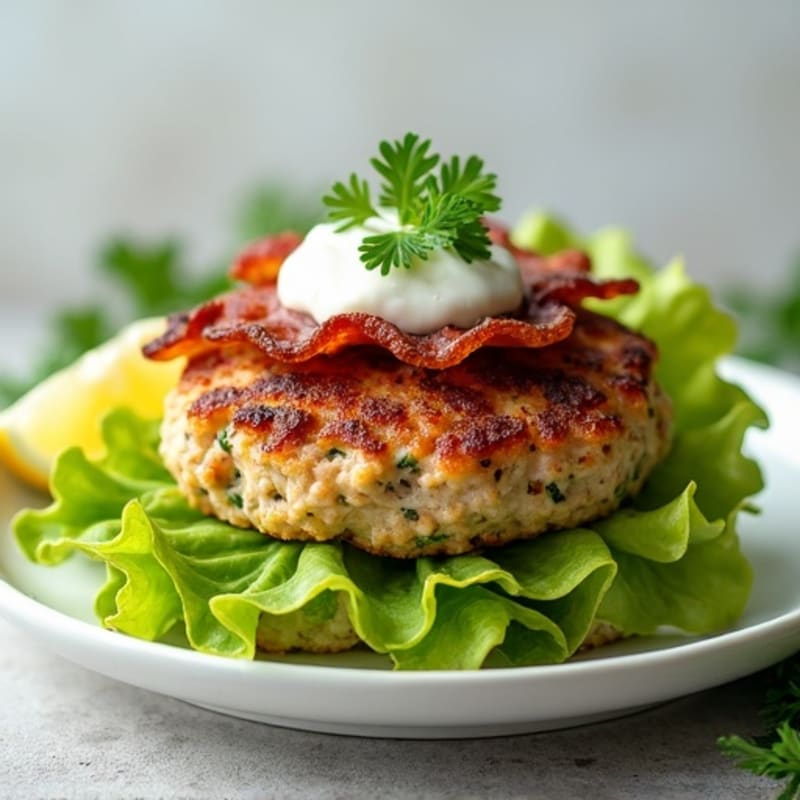 Crispy Turkey Bacon Lettuce Stack with Herb Aioli