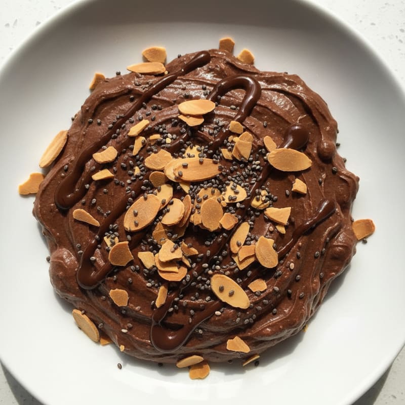 Silky Chocolate Protein Pudding with Almonds